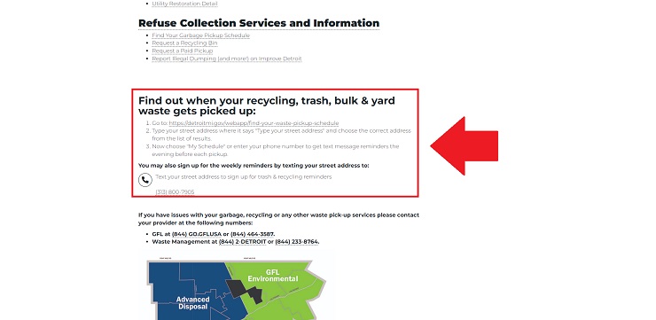find garbage collection