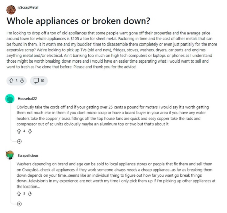 appliances prices reddit